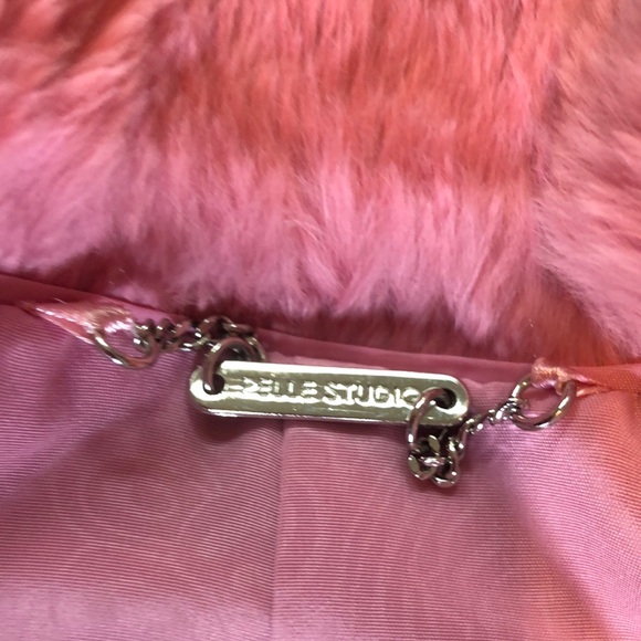 Pink 100% rabbit Fur Coat Medium Wilson’s Leather Pell Studio - Picture 4 of 12